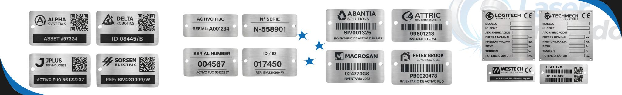 Productos grabados con láser