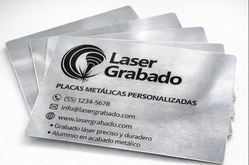 Tarjeta metálica plata